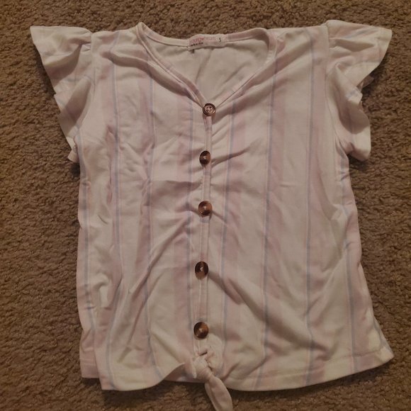 Girls tie front tshirt - Picture 1 of 1